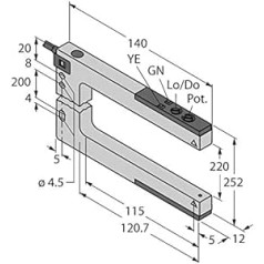 3074989 — SLM220B6, optiskais sensors Gabellichtschranke