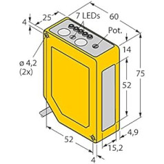 3070092-Q60BB6AFV1000, Opto Sensor Reflexionslichttaster