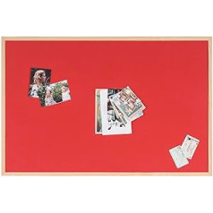 Bi-Office doppelseitige Pinnwand, Kork oder Roter Filz, 90 x 60 cm, beidseitig nutzbar