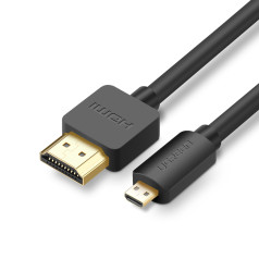 Audio Video kabelis microHDMI - HDMI 2.0 2m melns