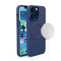 Pīts futrālis iPhone 14 Pro Max ar MagSafe Woven Case, tumši zils