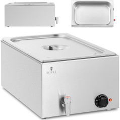 Bain-marie elektriskais sildītājs ar krānu GN 1/1 600 W