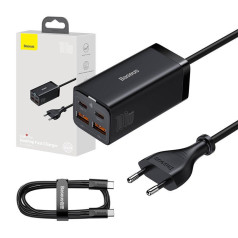 Baseus GaN3 Lādētājs 2x USB-C / 2x USB / 100W