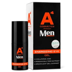 ‎A4 Cosmetics A4 vīriešiem - Energizing Eye Gel Eye Gel | Viegls pretnovecošanās acu želeja | Ātri uzsūcas un nodrošina pietiekami daudz mitruma (15 ml)