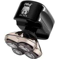 Skull Shaver Pitbull Silver PRO sejas un galvas skuveklis (EU Plug)