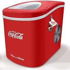 Salco Coca-Cola SEB-14CC sarkano ledus kubiņu veidotājs, ledus gabaliņi 8-13 minūtēs ar pudeļu attaisāmo