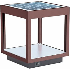 Beneito Faure Visor Solar Outdoor Lantern IP65 - Solar Energy LED Aluminium Table Lamp with Integrated Panel 3.5W, 120° Luminous Flux of 460 Lumens (Corten)