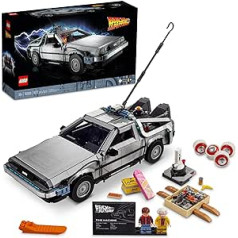 LEGO Back to the Future Time Machine 10300 Pieaugušo būvēšanas komplekts, lai izveidotu detalizētu filmas leģendas modeli (1856 gabali)