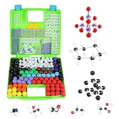 Deeabo 332 gab. Molekulāro modeļu komplekts Organiskās ķīmijas molekulas Struktūras Modelis Atomu Struktūra Salikts Modelis Laboratorijas aprīkojums Rotaļlieta Skolai Mācību Pētniecība Izglītojoša rotaļlietu komplekts