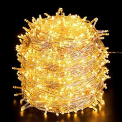 Quntis Outdoor Fairy Lights, IP44 Ziemassvētku lampiņas, Darbojas ar elektroenerģiju, Ziemassvētku rotājums ar 8 režīmiem un atmiņas funkciju Ziemassvētku eglītei, Dārzs, Balkons, Terase, Istaba, Kāzas, Ballīte