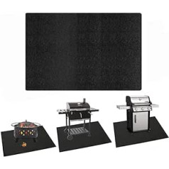 100 x 150 cm Fireproof Underlay, Grill Mat, Floor Protection, Heat Resistant Up to 1800°F Heat Protection Mat, Fireproof Underlay, Thickened, Oil-Resistant, Heat Resistant, Foldable Grill Rug for