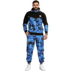 A2Z Men's Tracksuit Camouflage Print Hoodie with Joggers Jogging Bottoms Casual Sports Activewear Set Adult S-3XL