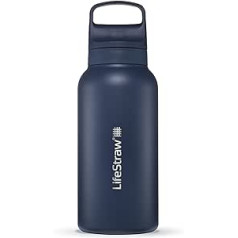 LifeStraw Go Serie — Izolierte Edelstahl-Trinkflasche mit Wasserfilter für die Reise & den täglichen Gebrauch — entfernt Bakterien, Parasiten, Mikroplastik und verbessert den Geschmack