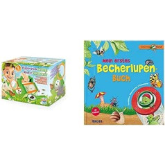 BUKI France Edu-Science 61014 Bug Barn Insect Explorer, 20 cm × 5 cm × 28 cm un mana pirmā krūzes lupa grāmata: stāsti, nieki un eksperimenti