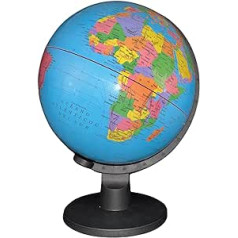 Raylu papīrs — izgaismota un rotējoša globusa kartogrāfija un Meridian Spānijas ciparnīca (zils, 32 cm)
