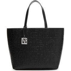 Armani Exchange sieviešu Liz Open Medium Shopping rokassomiņa, melna (Nero Black), 28 x 11 x 40 cm (P x A x D) EU, nero