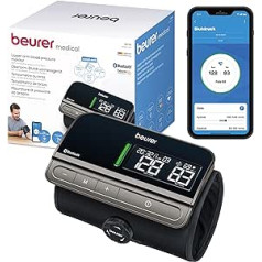 Beurer BM 81 easyLock Upper Arm Blood Pressure Monitor, Clinically Validated, with Innovative Cuff without Tubes or Cables, Gentle Pressure Building & Fast Measuring Time, Medical Device with App