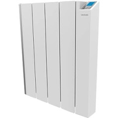 Cecotec ReadyWarm 4000 Thermal Ceramic Connected Plakanais radiators ar Wi-Fi vadību, 1000 W, 4 elementi izgatavoti no alumīnija un keramikas tehnoloģijas, taimeris, IPX4 aizsardzība, 4 darbības režīmi, 12 m2