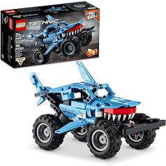 LEGO Technic Monster Jam Megalodon 42134 modelių konstravimo rinkinys; „Du viename“ konstrukcija vaikams, kurie mėgsta žaislus „Monster Truck“; Vaikams patiks lenktyniauti šia šaunia ryklio transporto priemone; 7 metų ir vyresniems (260 vnt.