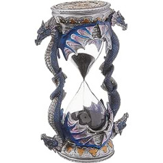 Dizains Toscano Todestürdrache Gothic-Deko Sanduhr statuja, polisveķi, vollfarbe, 15 cm