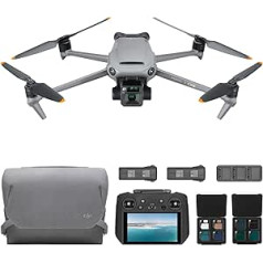 DJI Mavic 3 Cine Premium Combo, drons ar 4/3 CMOS Hasselblad kameru, 5,1 K video, daudzvirzienu šķēršļu novēršana, 46 min lidojuma laiks, 15 km video pārraide, iekļauts DJI RC Pro, trīs