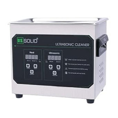 ASV cietais 3L ultraskaņas tīrītājs ar sildītāju, 40 kHz nerūsējošā tērauda ultraskaņas tīrīšanas mašīna ar digitālo taimeri un sildīšanu rūpniecībai un juvelierizstrādājumiem, 80°C