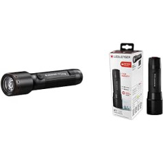 Ledlenser P5R kodola kompaktais LED lukturītis, 500 lūmenu un P7 kodolu daudzpusīgs LED kabatas lukturītis, 450 lūmeni, fokusējams, 300 m staru diapazons, nepieciešamas 4 AAA baterijas, trīs spilgtuma līmeņi, melns