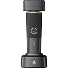 Andis Pfs-1 Resurge Foil Shaver - With Hypoallergenic Gold Titanium Foils, Adjustable Swivel Head, Powered by Lithium-Ion Battery, Battery Life Indicator and USB Charging Port - Black