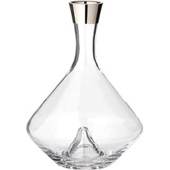 EDZARD Frederick Carafe vīna karafe Izgatavots no rokām pūsta kristāla stikla ar platīna malu, augstums 27 cm, karafe sarkanvīnam, karafe ar ietilpību 2,1 litri