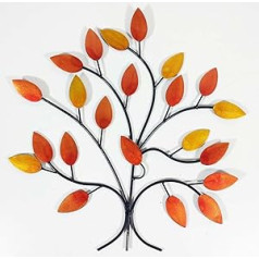 Wanddekoration aus Metall, motīvs: Goldener Herbst, Baum