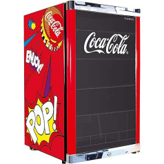°CUBES HighCube Pudeļu ledusskapis Coca-Cola PopArt / 84,5 cm Augstums / 104 kWh gadā / Ledusskapja ietilpība 115 L