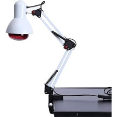 100 W infrasarkanās spuldzes siltuma lampa, sarkanās gaismas lampas siltuma lampa, infrasarkanās sildīšanas terapijas lampa, siltuma sildīšanai, lai mazinātu sāpes mugurā, lietošanai mājās (balta)