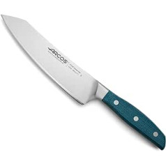 Arcos 191623 Brooklyn Series Santoku naža Āzijas stila asmens, kas izgatavots no kalta nerūsējošā tērauda 190 mm Micarta rokturis zils (zīda asmens)