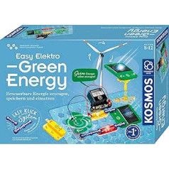 KOSMOS 620684 Easy Electric Green Energy, ietaupiet un ievietojiet atjaunojamo enerģiju, Amazon Exclusive, eksperimentu kaste bērniem no 8 līdz 12 gadiem līdz enerģijas ražošanai