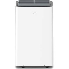 Midea Real Cool 35 mobilais gaisa kondicionieris, 12000 BTU, telpas izmērs līdz 117 m³ (43 ㎡), lietotņu vadība, Alexa, Google Home/IFTTT, mobilais, balts