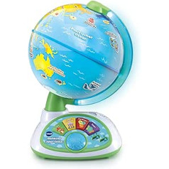 „VTech Interactive Junior Globe“ – šviesus vaikų gaublys su 48 prisilietimo taškais, 3 žaidimo režimais ir muzika – skirtas 3–6 metų vaikams