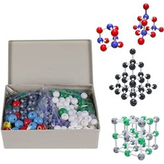 444 vienetų organinės chemijos molekulinių modelių chemijos rinkinys, organinių molekulių modeliai chemijos mokytojams, studentams, neorganinės struktūros Chemija elektronų orbitos struktūrų rinkinys