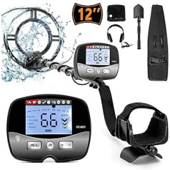 HOOMYA Metal Detector for Adults, Pinpoint Function with Depth Display, Waterproof Coil - Can Be Underwater Detection in 50 cm Depth, Multi-Mode & Sound Detection