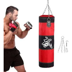 Boxing Punch Bag, Muay Thai Heavy Bag Boxing MMA Fitness Workout Training Kickboxing Punch Bag - Unfilled