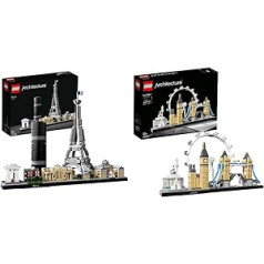 LEGO 21044 Architecture Paris modeļu komplekts ar Eifeļa torni un Luvras modeli, Skyline kolekcija, mājas un telpu dekorēšana, dāvanu idejas kolekcionāriem un arhitektūra 21034 — Londonas Skyline kolekcijas komplekts