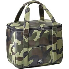 Be Cool Large City Cool soma Camouflage Optic M ar 35 x 21 x 24 cm, apm. 17,5 l tilpums ar platiem rokturiem piknikiem, skolai, ekskursijām, ceļojumiem, makšķerēšanai vai medniekiem