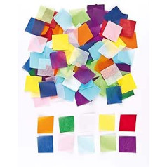 Baker Ross mazi salvešu papīra kvadrāti spilgtās krāsās — bērnu rokdarbi — rotājumi — iepakojumā