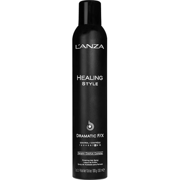 L’anza L'ANZA Healing Style Dramatic F/X matu laka ar spēcīgu fiksācijas efektu (350 ml), novērš sprogas, baro un atjauno matu struktūru matu veidošanas laikā, ar UV un karstuma aizsardzību, kondicionieris matu laka