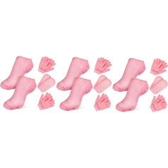 Minkissy 6 Наборы Спа Увлажняющие Чулки Гель Спа Носки Увлажняющий Крышка Увлажняющие Носки Увлажняющие Перчатки Носок Обувь Уход За Кожей Хло