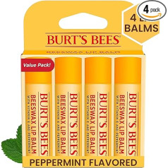 Burt's Bees 100 % natūralus lūpų balzamas, 4 vnt.