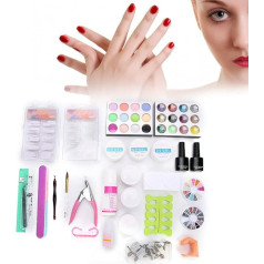 Uxsiya Nail Art Rhinestone Base and Top Coat Gel Nail Art Tips Set for Removing Dead Skin for Design Nails for Daily Use