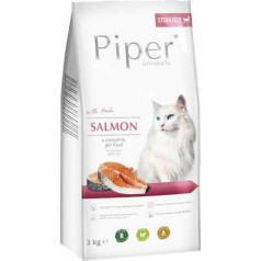 piper animals ar lašiem - sausā kaķu barība - 3 kg