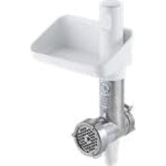 ‎Bosch Hausgeräte Bosch MUZ4FW4 Meat Grinder Attachment, Plug, Stainless Steel Hole Disc 4.5 mm, Also for Fish and Vegetables, Suitable for MUM 4 Food Processor, White, Silver