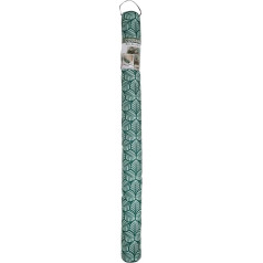 COGEX - Draught Excluder Draught Excluder - Diameter: 6.5 cm - Length: 80 cm - Hood: 100% Polyester - Colour: Green Leaf Motif - Velcro Tape & Double Sided Tape