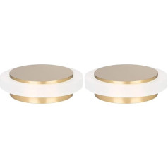 Adhesive Door Stop, 45 x 14 mm, White Rubber Made of Natural Silicone, Brass, Matt Finish, Very Good Adhesion, 100% Functional, Model I-203/35 x 12-BLMT, EVI Herrajes (Pack of 2)